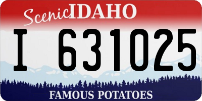 ID license plate I631025