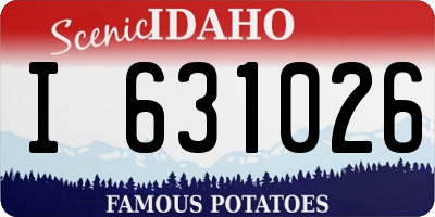 ID license plate I631026