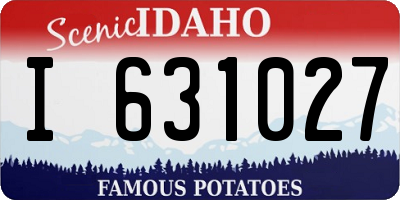 ID license plate I631027