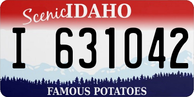 ID license plate I631042