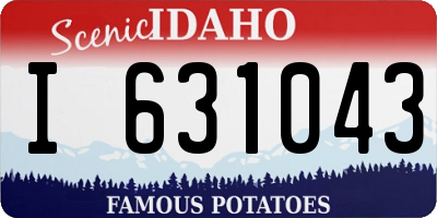 ID license plate I631043