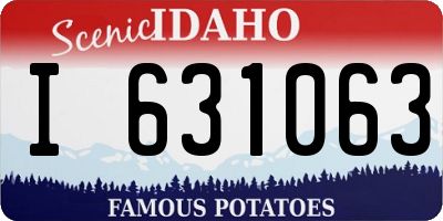 ID license plate I631063