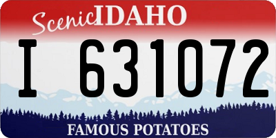 ID license plate I631072
