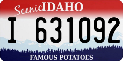 ID license plate I631092