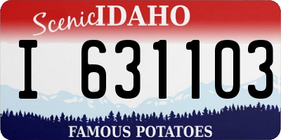 ID license plate I631103