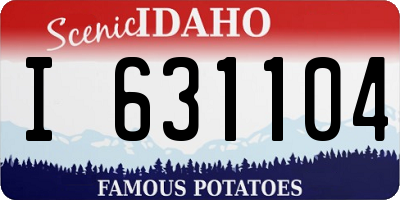 ID license plate I631104