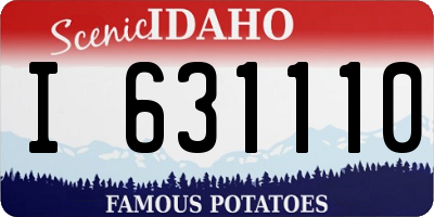 ID license plate I631110