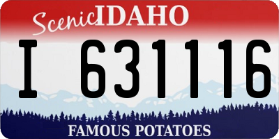 ID license plate I631116