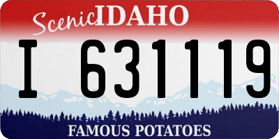 ID license plate I631119