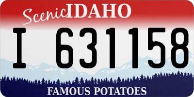 ID license plate I631158