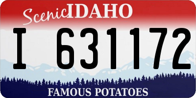 ID license plate I631172