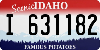 ID license plate I631182