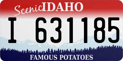 ID license plate I631185