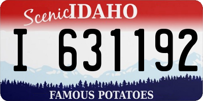 ID license plate I631192