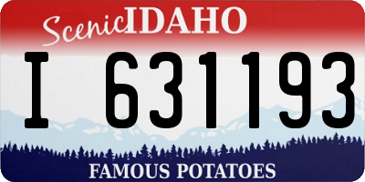 ID license plate I631193
