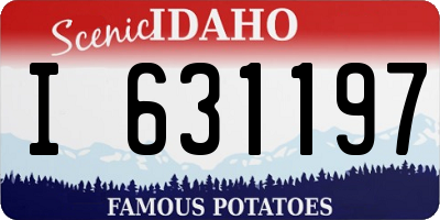 ID license plate I631197
