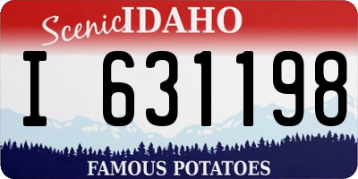 ID license plate I631198