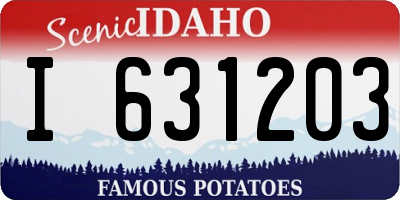 ID license plate I631203