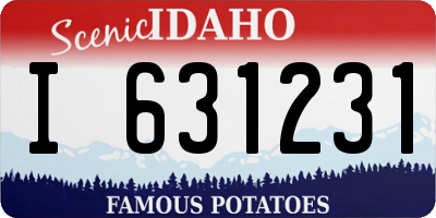 ID license plate I631231