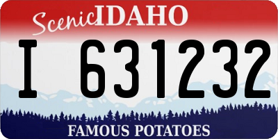ID license plate I631232