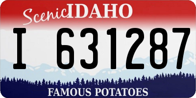 ID license plate I631287