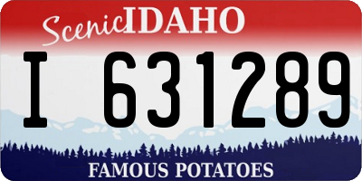 ID license plate I631289