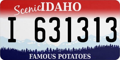 ID license plate I631313