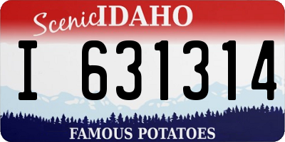 ID license plate I631314
