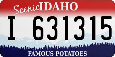 ID license plate I631315