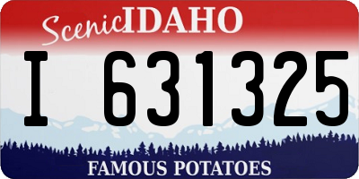 ID license plate I631325