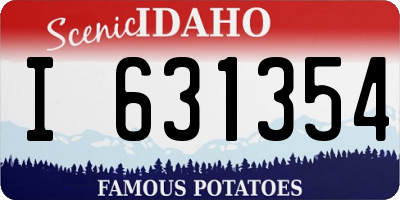 ID license plate I631354