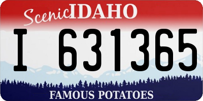 ID license plate I631365