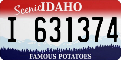 ID license plate I631374