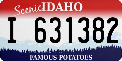 ID license plate I631382