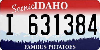 ID license plate I631384