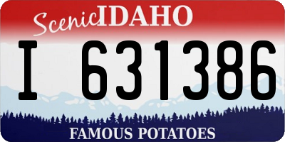 ID license plate I631386