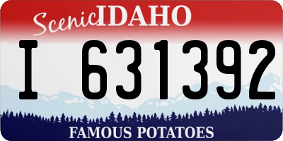 ID license plate I631392