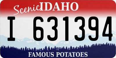 ID license plate I631394