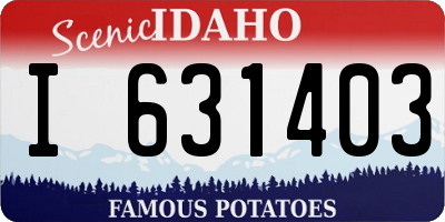 ID license plate I631403