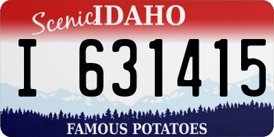 ID license plate I631415