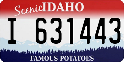 ID license plate I631443