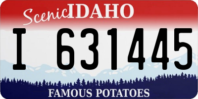 ID license plate I631445