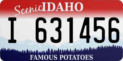ID license plate I631456