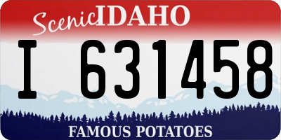 ID license plate I631458