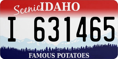 ID license plate I631465