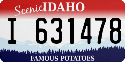 ID license plate I631478