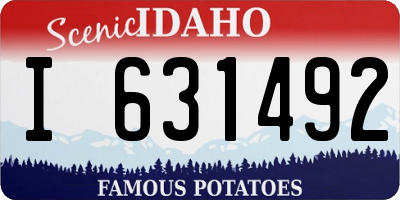 ID license plate I631492