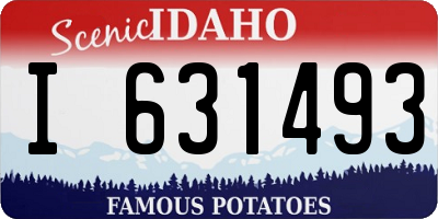 ID license plate I631493