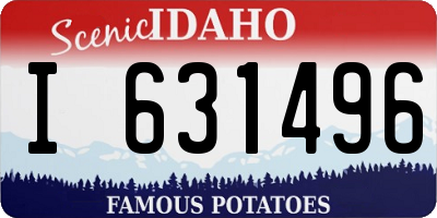 ID license plate I631496