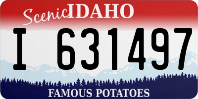 ID license plate I631497